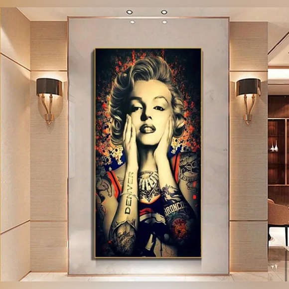 Hollywood’s Favorite Girl Printed Canvas Art Painting-Vintage - Picture 1 of 5